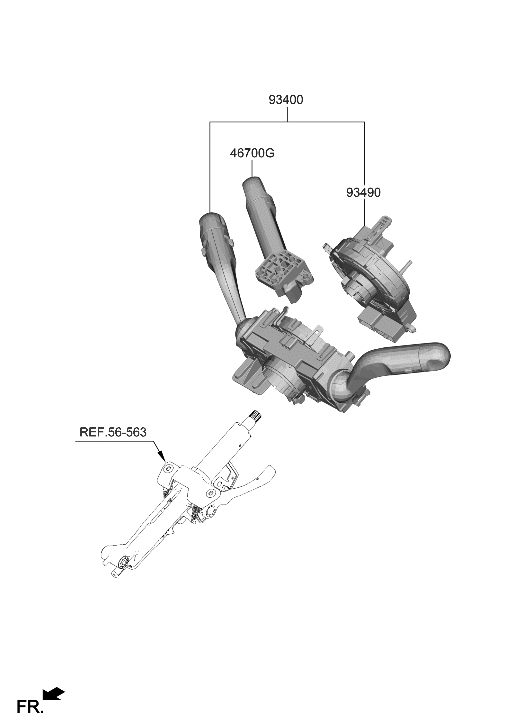 Hyundai 934B2-KL580-RNE SWITCH ASSY-MULTIFUNCTION