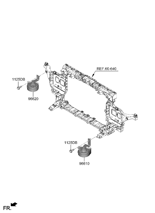 Hyundai 96621-KL000 HORN ASSY-HIGH PITCH