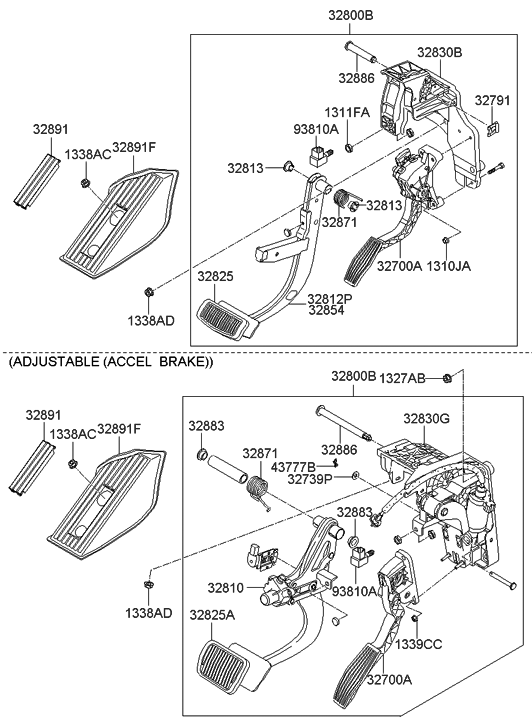 Hyundai 32800-4D100 Pedal Assembly-Brake