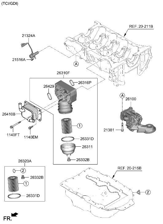 Hyundai 21310-2S000 Pump Assembly-Oil