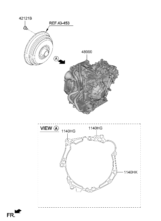 Hyundai 48000-2H355 TRANSAXLE Assembly-CVT