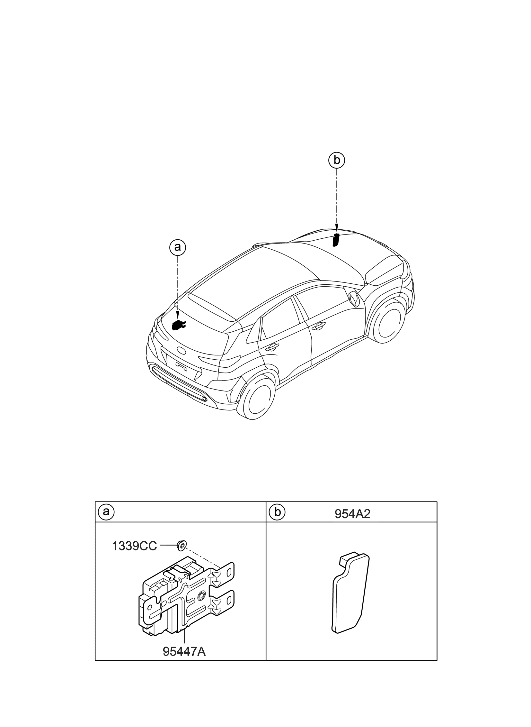 Hyundai 95447-3B750 ECU-4WD