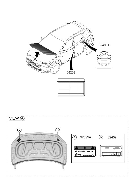 Hyundai 32450-2M054 LABEL-EMISSION