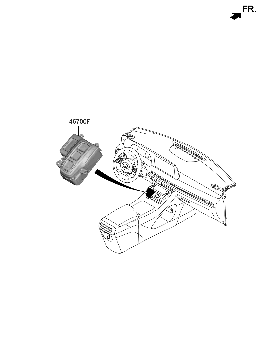 Hyundai 467W0-S8150-4XY LEVER COMPLETE-SHIFT BY WIRE