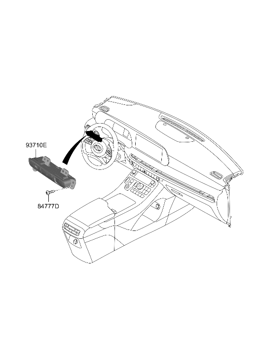 Hyundai 93700-S8AD0-NNB SWITCH ASSY-SIDE CRASH PAD