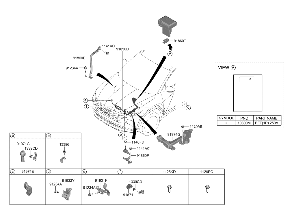 Hyundai 91850-N9110 Wiring Assembly-Battery