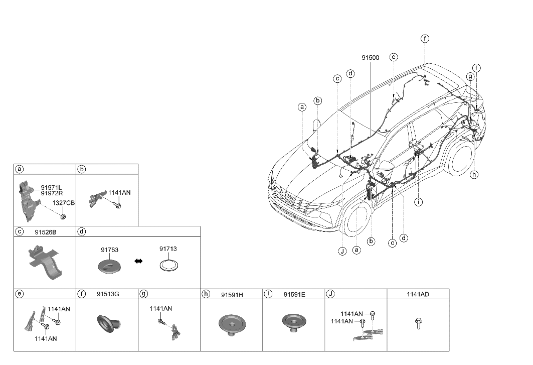 Hyundai 91560-N9310 Wiring Assembly-Floor