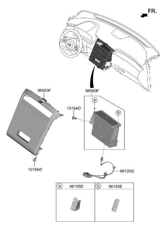 Hyundai 96176-N9200 Bracket-Set MTG,RH