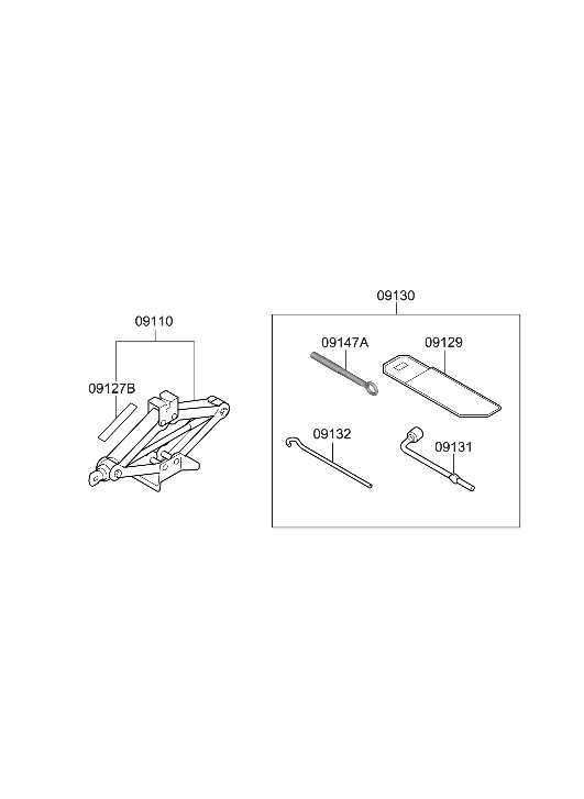 Hyundai 09110-N9000 Jack Assembly