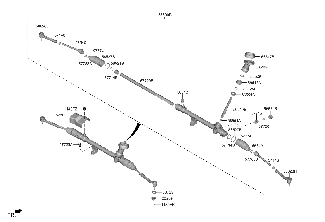 Hyundai 56500-N9100 Gear Assembly-Steering