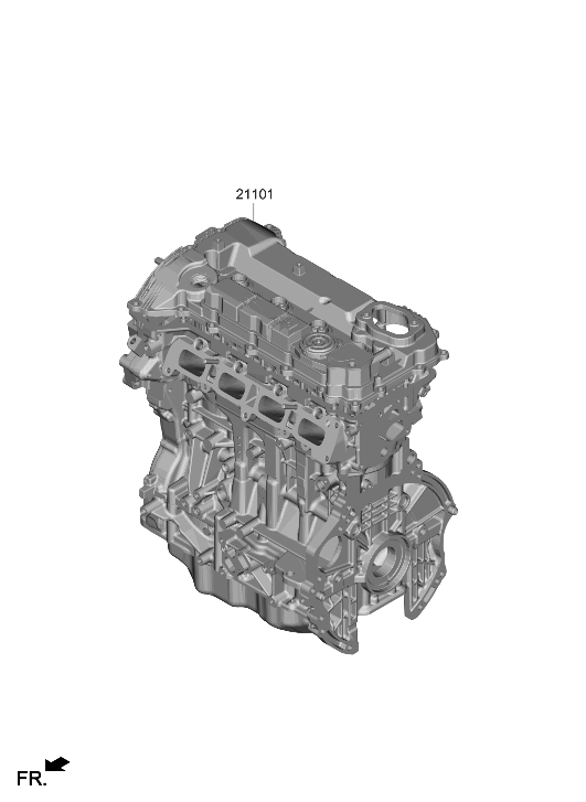 Hyundai 1X12M-2SA00 Engine Assembly-Sub