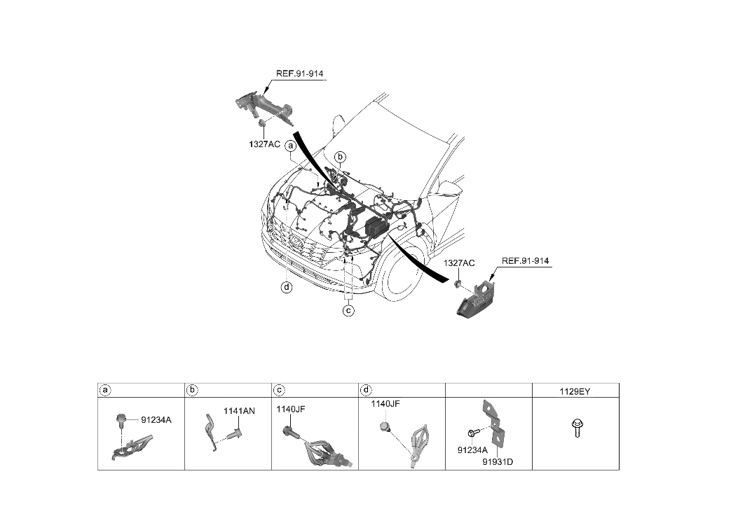 Hyundai 91931-P2040 Bracket-Wiring MTG