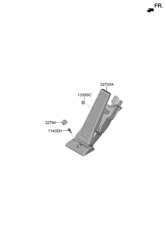 Hyundai 32700-N9110 Pedal Assembly-Accelerator