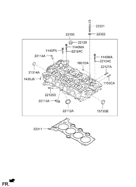 Hyundai 22100-2B705-S Head Assembly-Cylinder