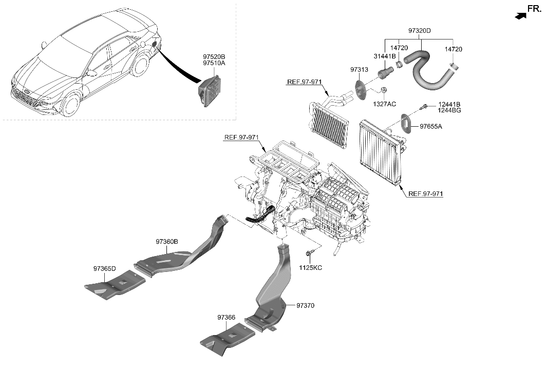 Hyundai 97312-BY000 Hose Assembly-Water Outlet