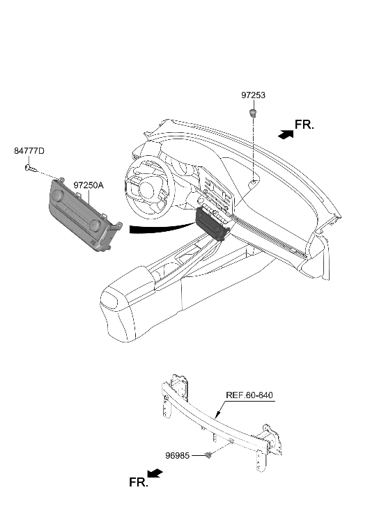 Hyundai 97250-AA420-LS5 Control Assembly-Heater