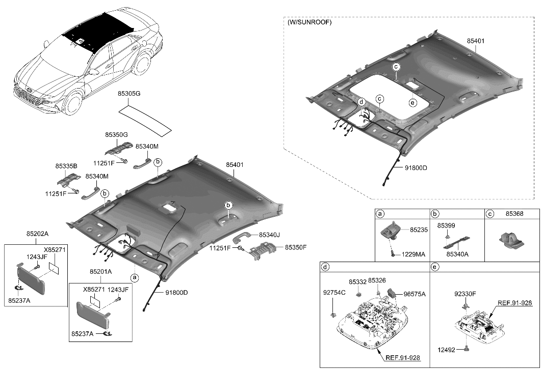 Hyundai 91800-BY550 Wiring Harness-Roof