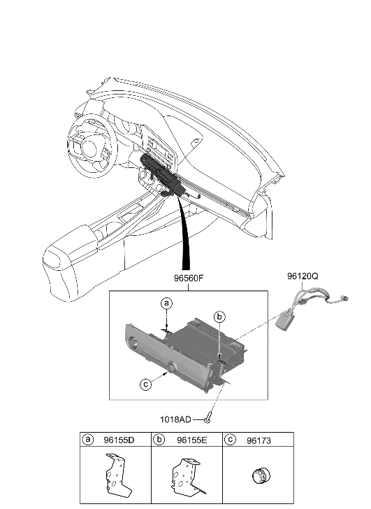 Hyundai 96560-BY320-TVN HEAD UNIT ASSY-AVN