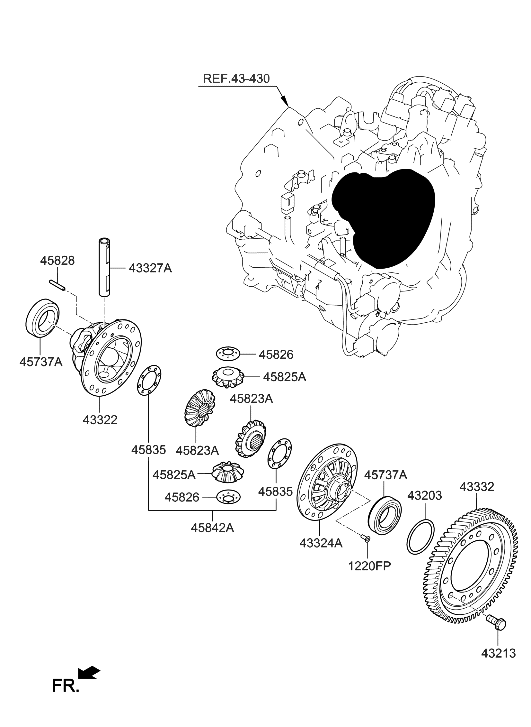 Hyundai 43332-2B010 Gear-Differential Drive