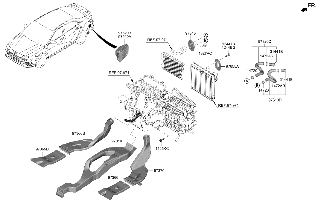 Hyundai 97311-IB000 HOSE ASSY-WATER INLET