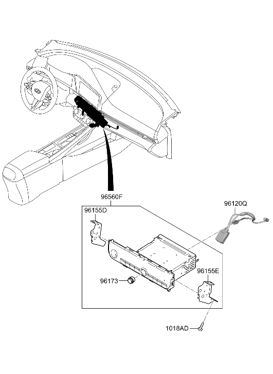 Hyundai 96560-IB310-LM5 HEAD UNIT ASSY-AVN