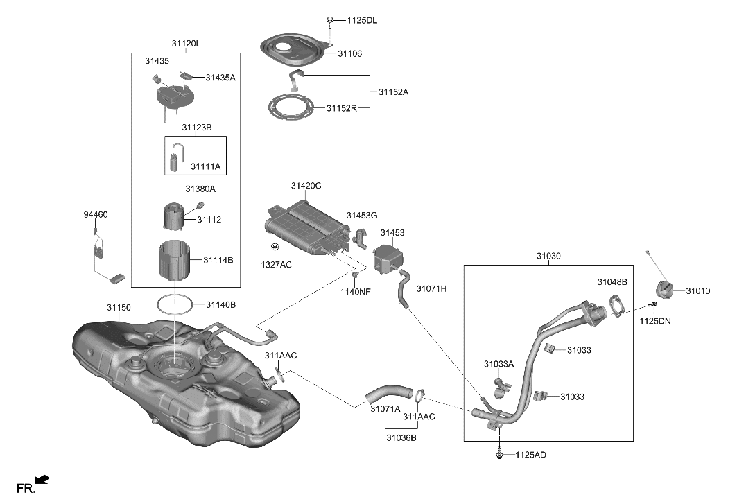 Hyundai 31071-AA510 Hose-Fuel