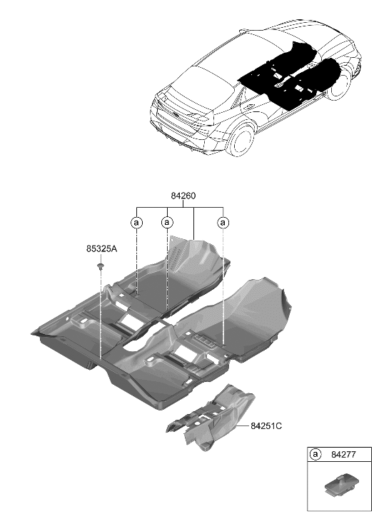 Hyundai 84260-IB110-NNB CARPET ASSY-FLOOR