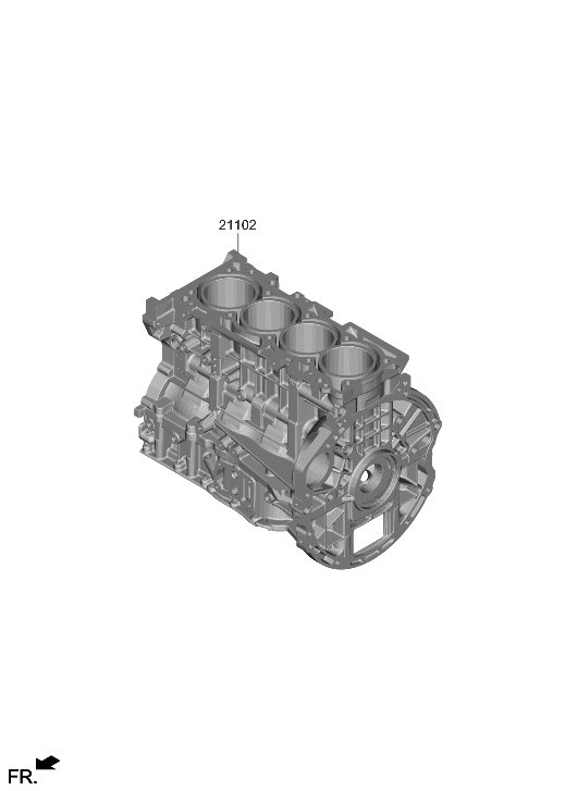 Hyundai 61RS2-2GF00 ENGINE ASSY-SHORT