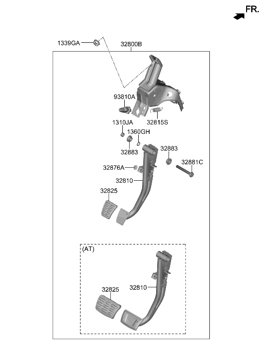 Hyundai 32800-AA110 Pedal Assembly-Brake