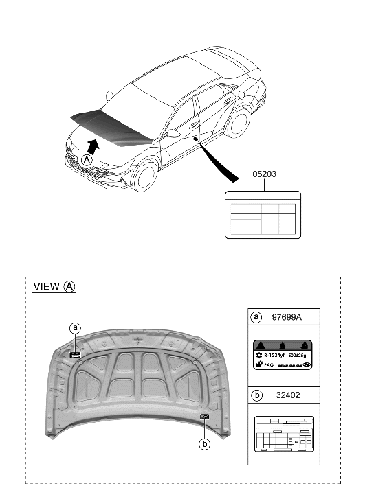 Hyundai 32450-2G260 LABEL-EMISSION