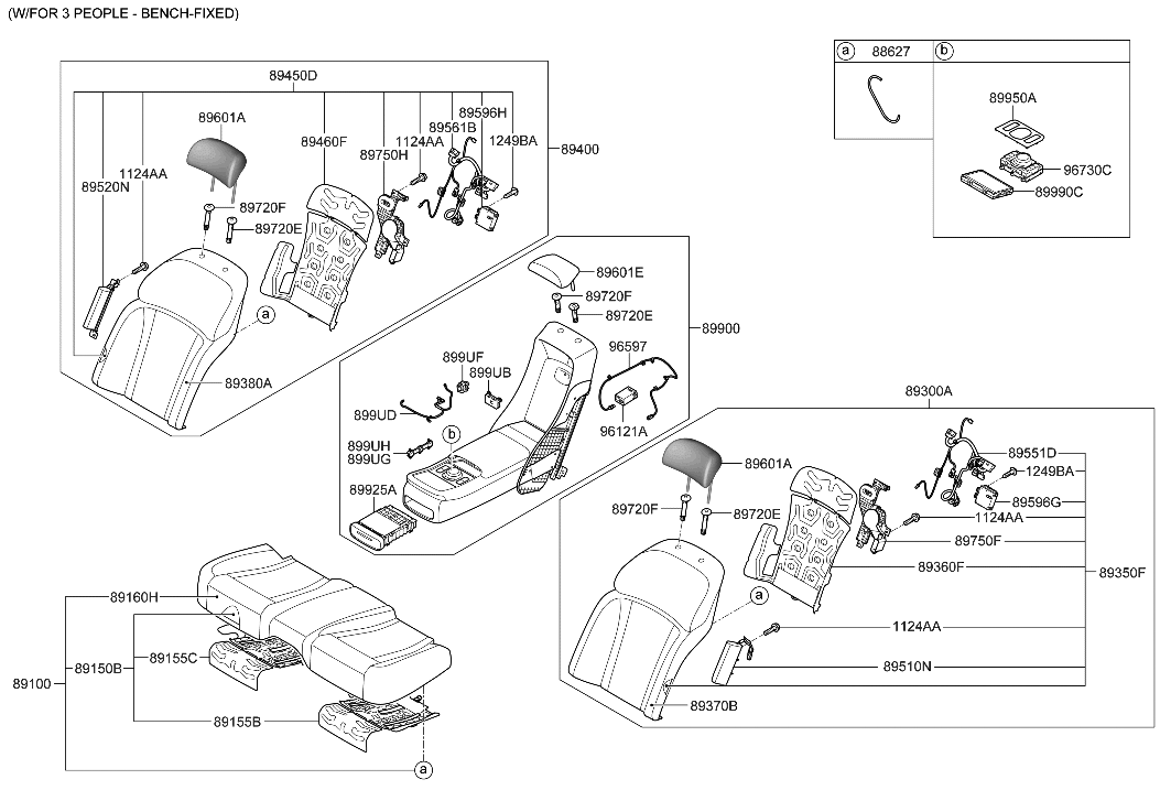 Hyundai 89370-J6000-GLW GUIDE ASSY-R/S H/REST W/LVR