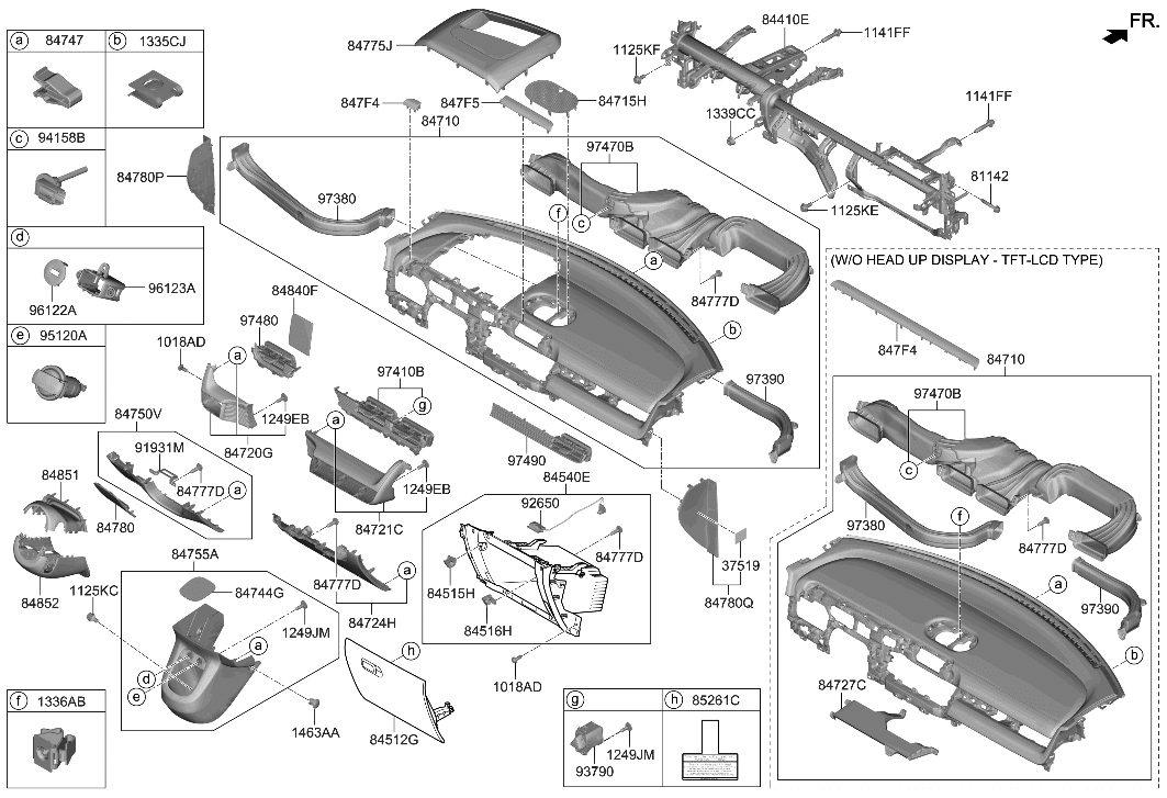 Hyundai 84510-GI200-YGU GLOVE BOX ASSY