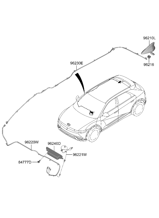 Hyundai 96240-GI100 ANTENNA ASSY-WIRELESS