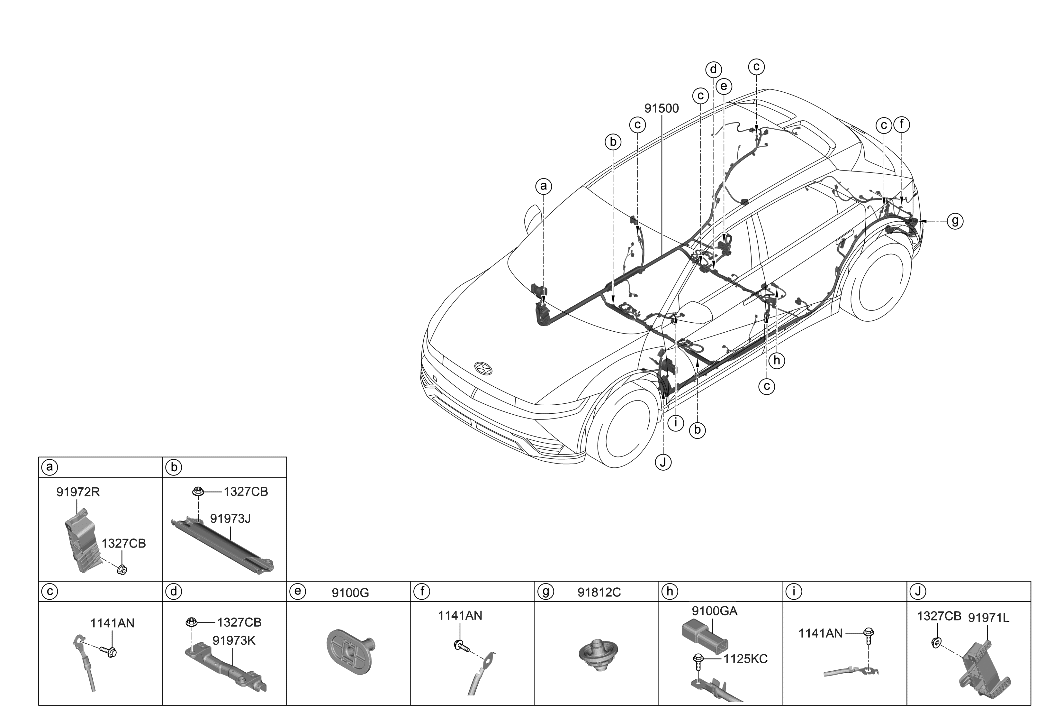 Hyundai 91981-GI050 GROMMET-WIRING