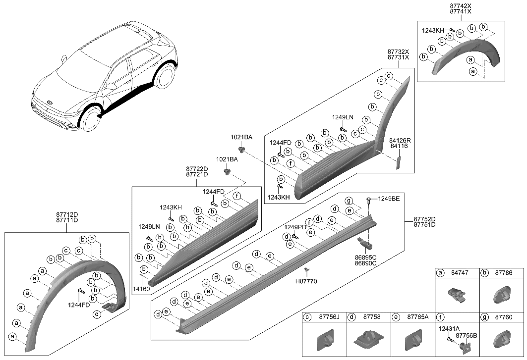 Hyundai 12431-03147-K T/SCREW -PAN HEAD