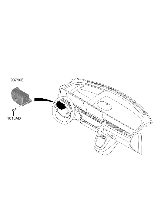 Hyundai 93700-GI200-RET SWITCH ASSY-SIDE CRASH PAD