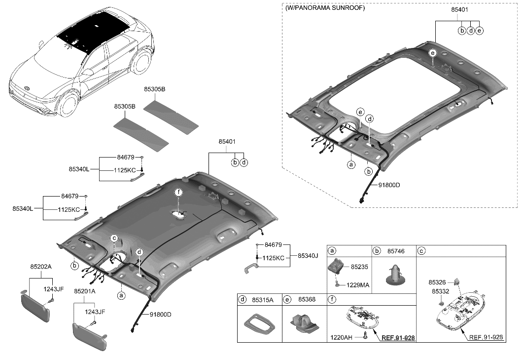 Hyundai 91802-GI880 WIRING HARNESS-ROOF