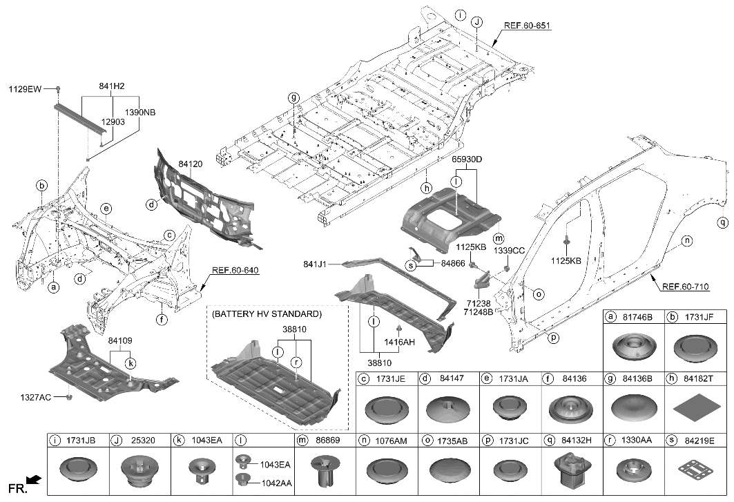 Hyundai 841L9-GI100 CLIP UNDERCOVER MTG