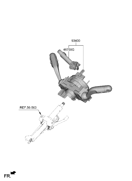 Hyundai 467W0-GI200-YGN LEVER COMPLETE-SHIFT BY WIRE