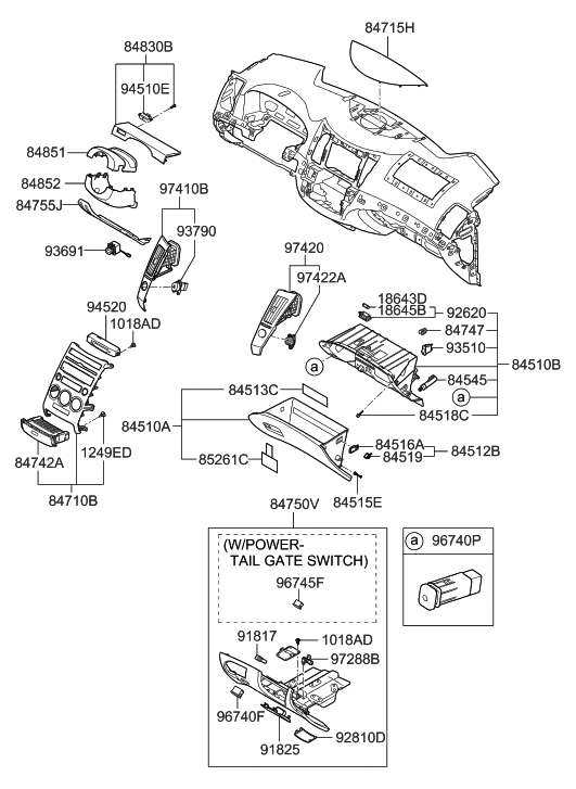 Hyundai 93790-3J000-RA5 Switch Assembly-Hazard