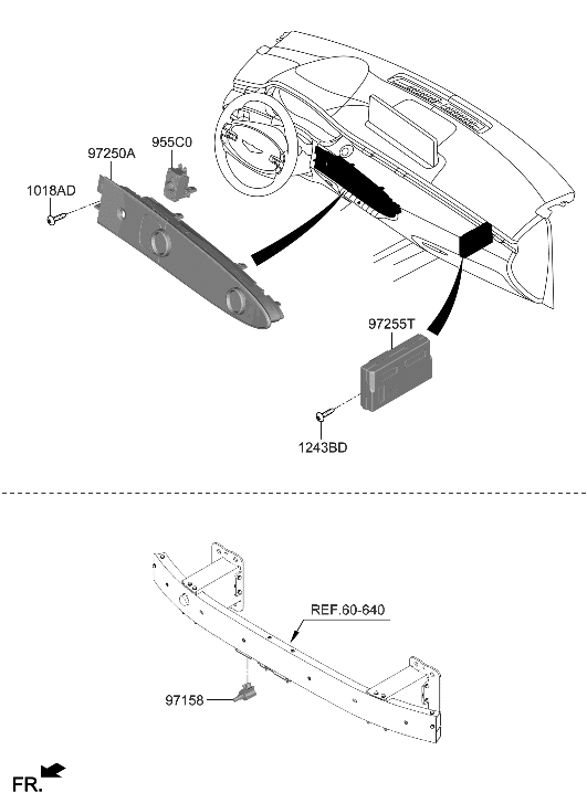 Hyundai 97250-DS030-UV2 CONTROL ASSY-HEATER