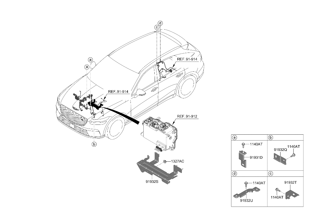 Hyundai 91931-DS460 BRKT-WIRING MTG