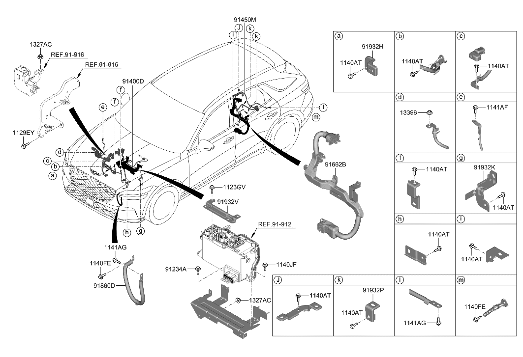 Hyundai 91931-JI030 BRKT-WIRING MTG