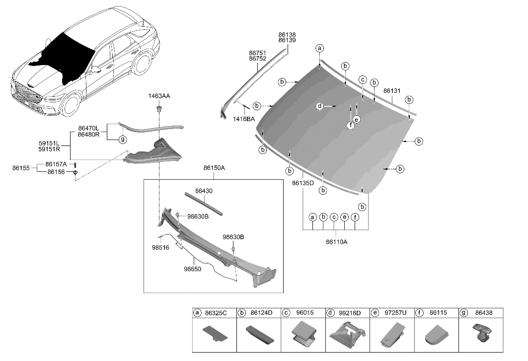 Hyundai 86110-IT120 GLASS ASSY-WINDSHIELD