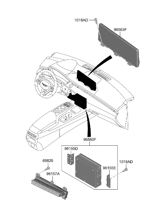 Hyundai 96560-IT600 HEAD UNIT ASSY-AVN