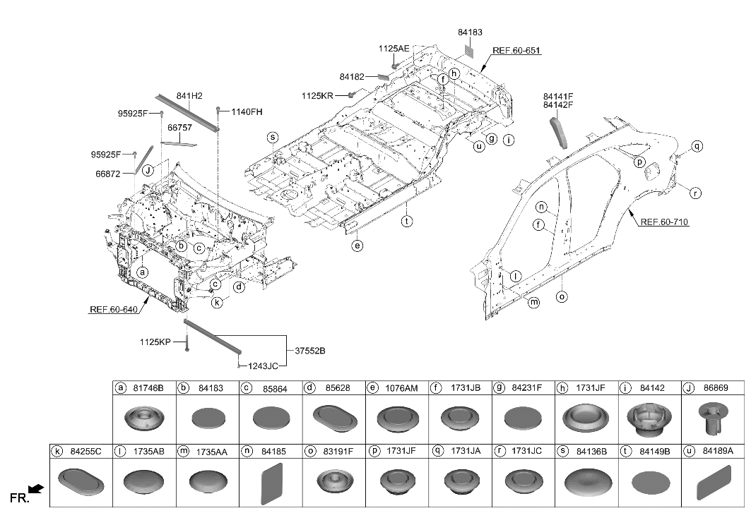 Hyundai 841E7-DS000 INSULATOR-FENDER LH