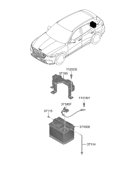 Hyundai 37160-DS000 CLAMP-BATTERY