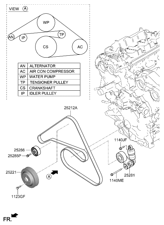 Hyundai 25281-2T001 TENSIONER ASSY