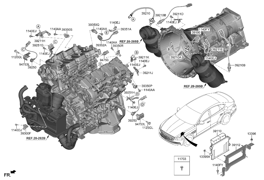 Hyundai 39211-3NTB5 BRACKET-WIRE