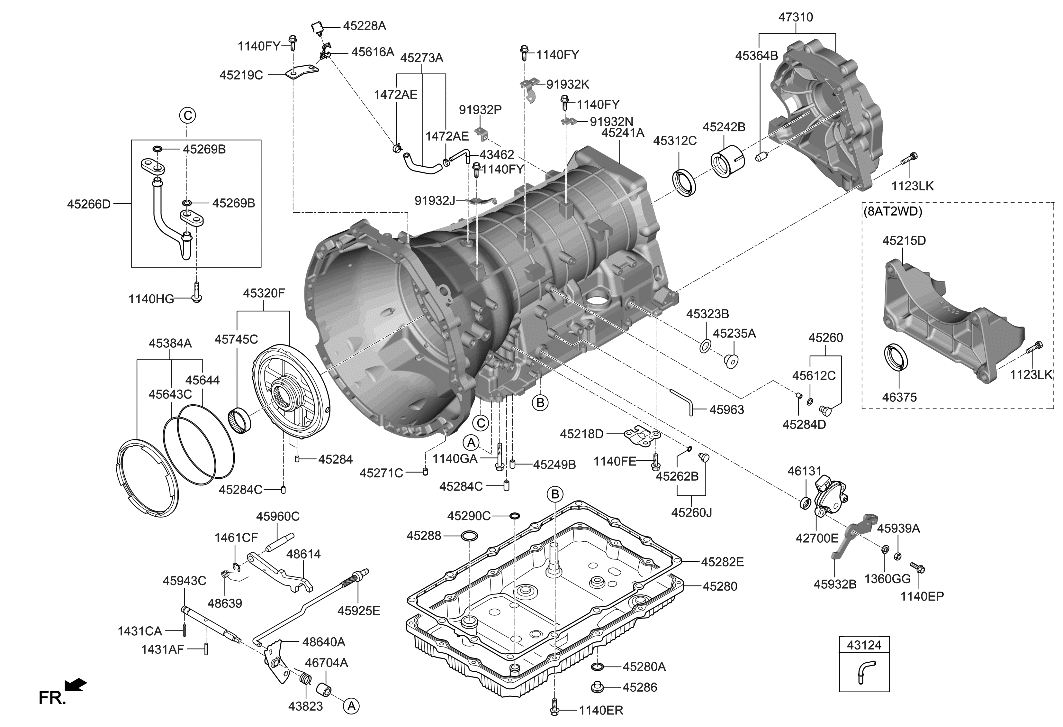 Hyundai 45330-47500 CASE ASSY